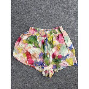 Allihop Anthropologie Shorts Womens Small Floral Smocked Waist Lightweight Rayon